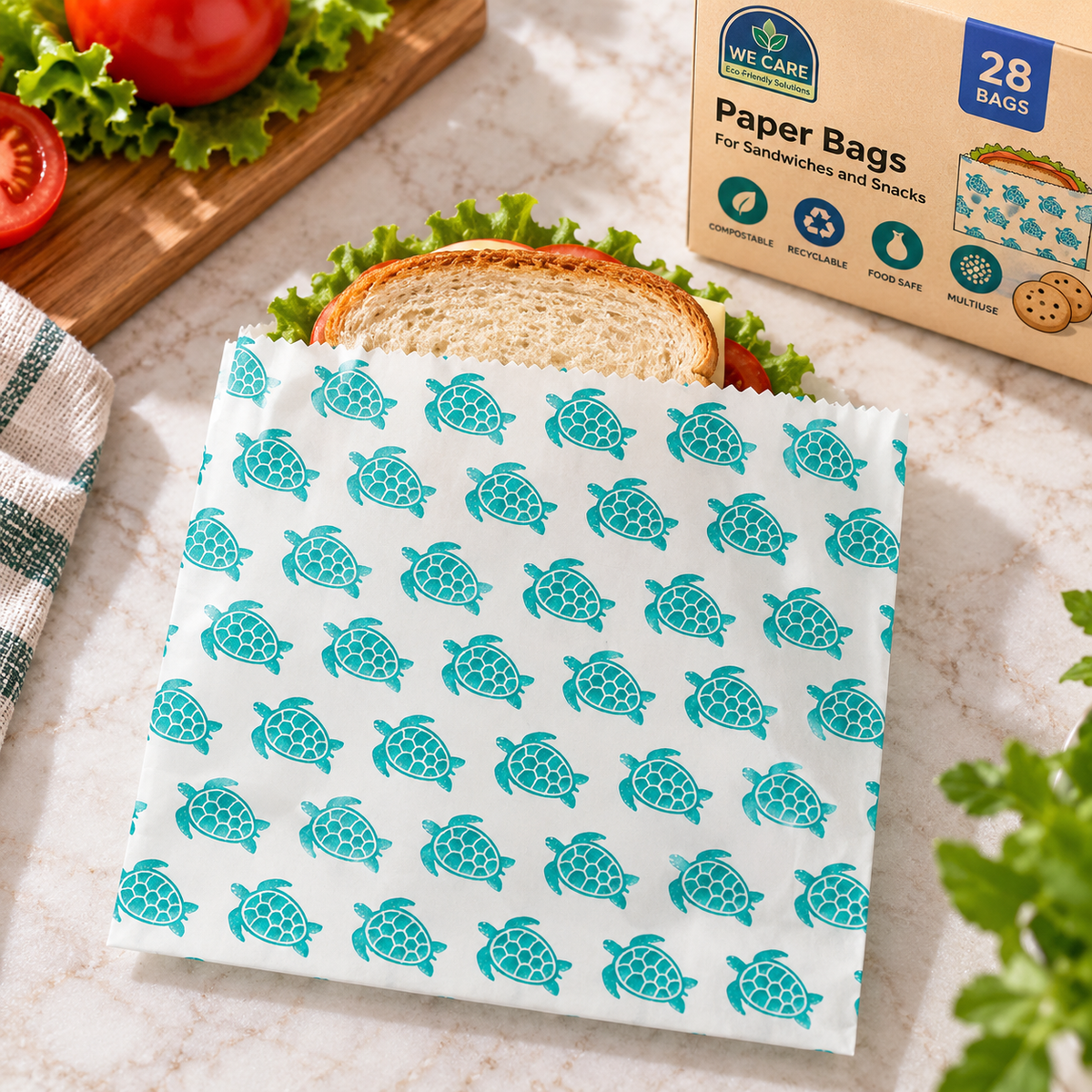 Small Paper Bags – Turtle Design