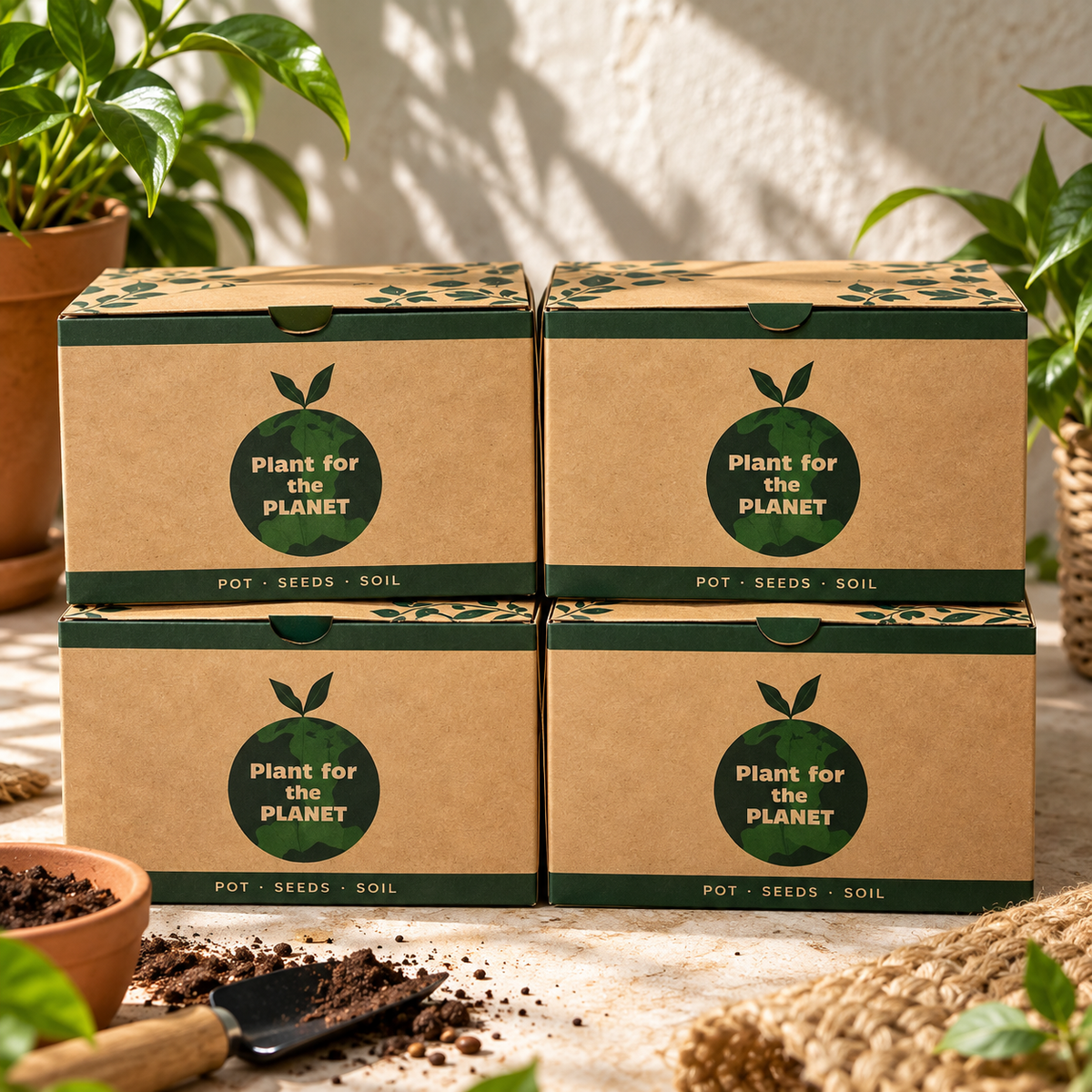 Sustainable Gifts for businesses – Planting Set (8 boxes)